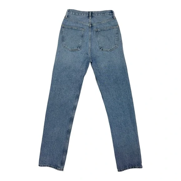 AGOLDE 90's Pinch Waist High Rise Straight Jeans in Navigate Size 24 Button Fly - Picture 10 of 16